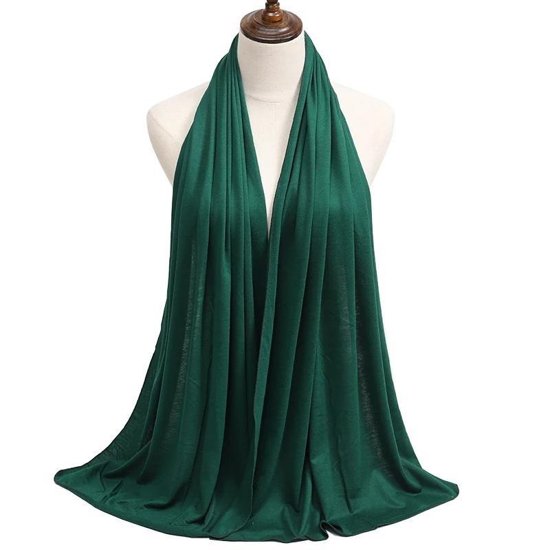 Модал хлопок джерси хиджаб шарф длинный мусульманский платок простой мягкий тюрбан галстук головные повязки для женщин Африка повязка на голову 170x60 см