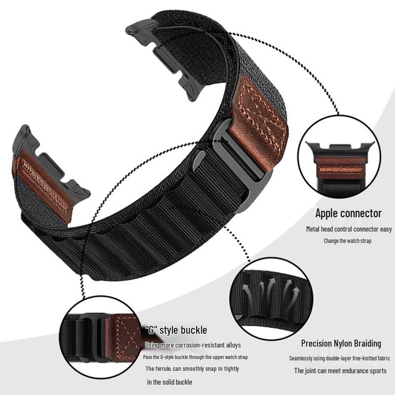 Кожаная бирка Высокогорный нейлоновый ремешок-петля для Samsung Watch8
