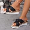 Fashion Women Slippers Platform Slippers 2025 New Fashion Work Shoes Fashion Open Toe Casual Wedge Sandals Large Size Flat Slides Women
