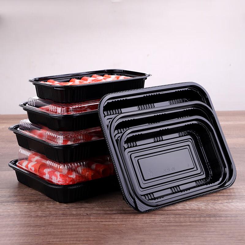COFLYEE Disposable Fresh Food Containers with Flat Lids