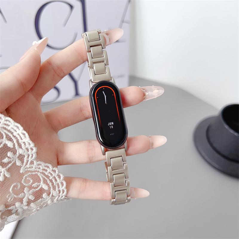 For Xiaomi Mi Band 9 Bracelet Stainless Steel Metal Strap Miband 8 Replaceable Band