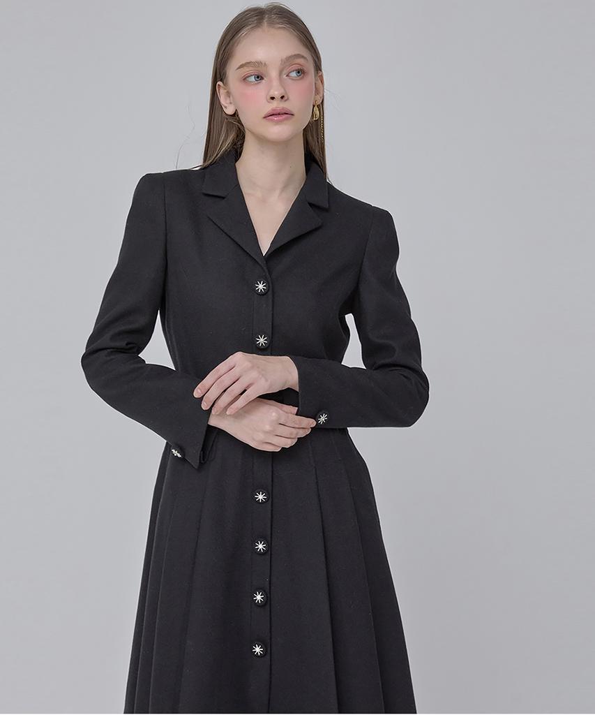 JULIY&CALLA 24 Fw Collar 106 Dear Giselle Dress Black