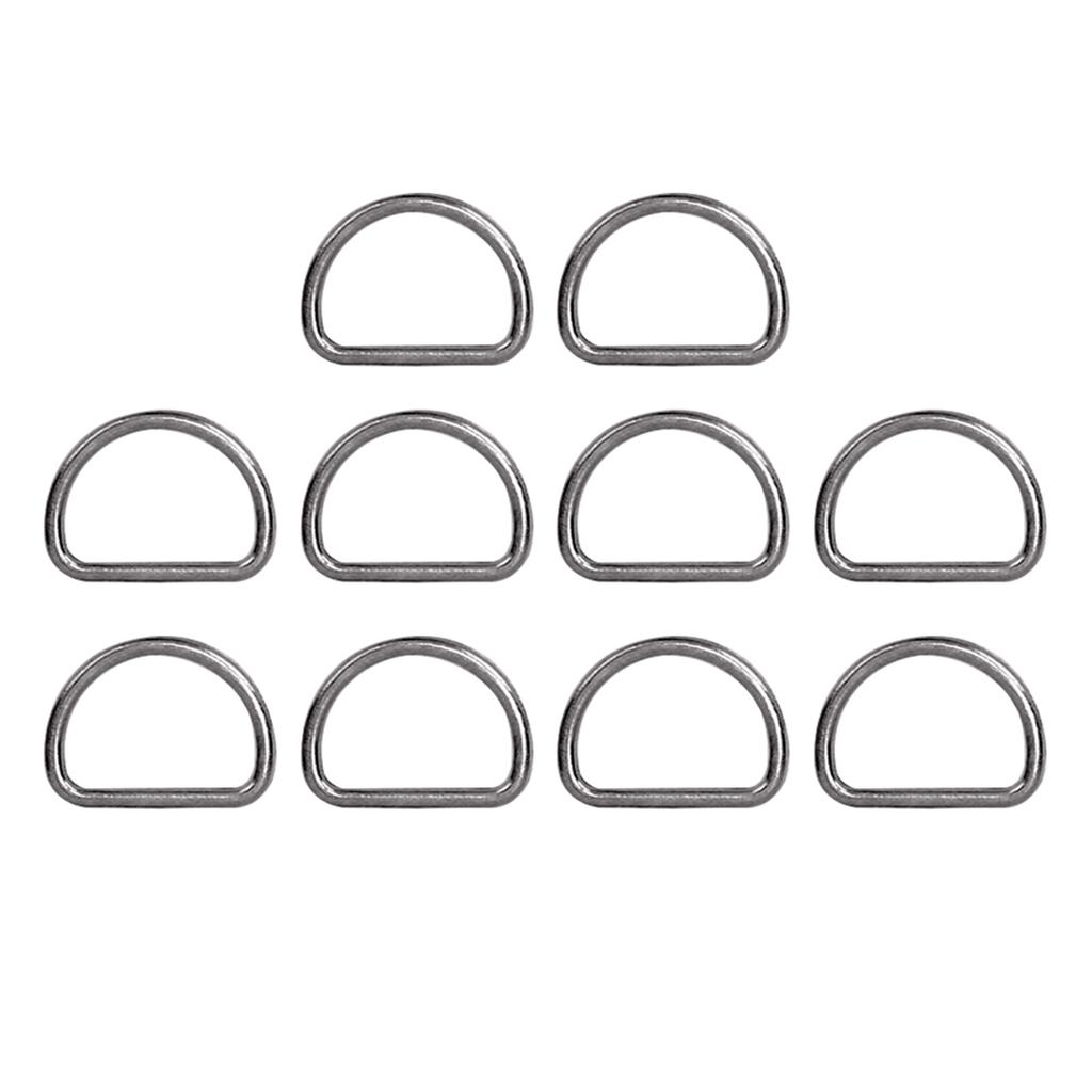 15 мм 10 шт D-образных колец, регулирующих петлю, сплав, D-образное кольцо для ремня, сумки, одежды, тесьмы (олово)