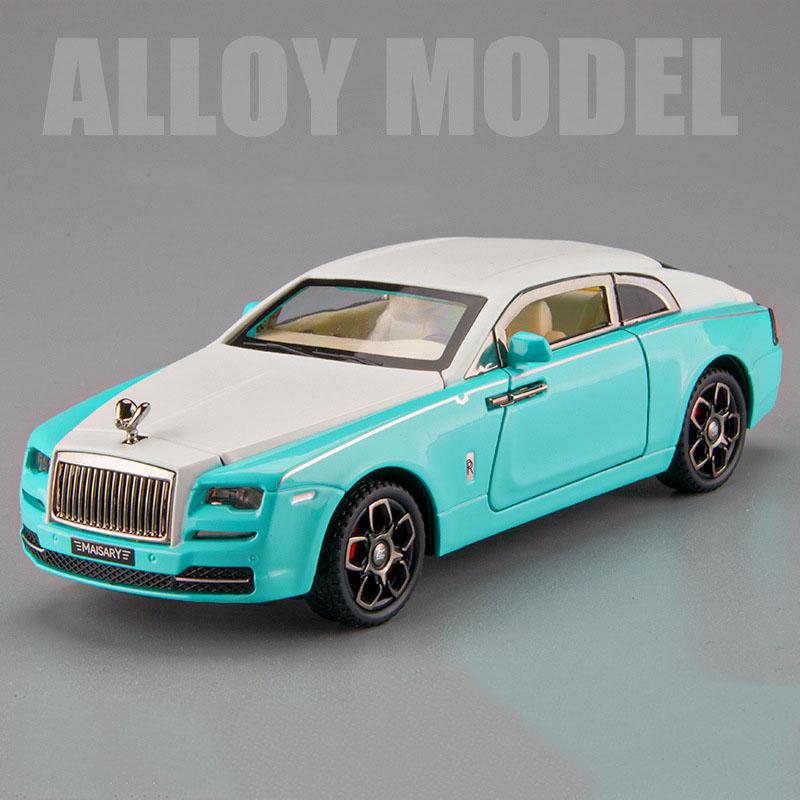 AAZH1 1:32 Rolls Royce Phantom Wraith Toys Car Diecast Alloy Model with Sound Light Pull Back Doors Opened Cars Friend's Birthday Gift