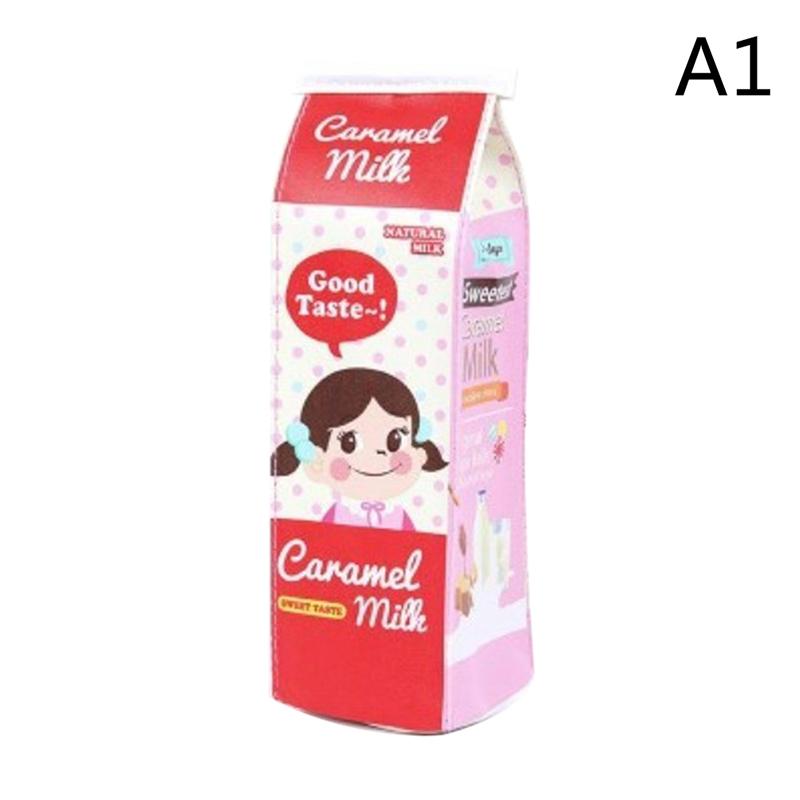 1 Pcs Kawaii Pencil Case Milk Square Gift Estuches School Pencil Box