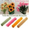 100Pcs Colourful Woolen Twisting Stick Parent-Child Interaction Intellectual Development DIY Crafts Handmade Bouquets