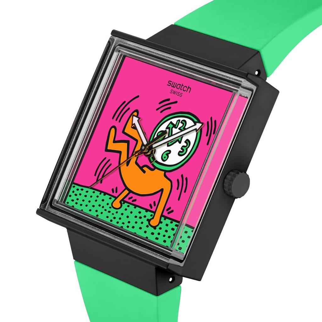 ОТРЫВАЕТСЯ SO34Z102 Часы Keith Haring [Swatch]