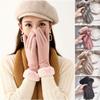 Thick Winter Gloves Velvet Women Mittens Skiing Plush Gloves  Girls