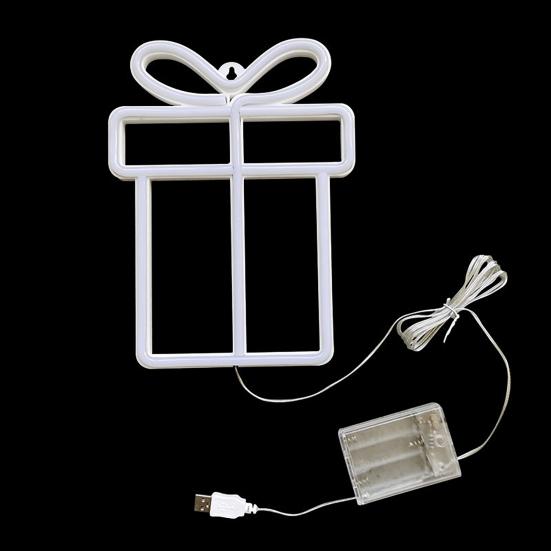 Светодиодная подарочная коробка Неоновые огни Яркие цвета Простота в использовании Создайте атмосферу Рождественское украшение Красочные огни