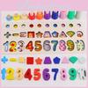 Wooden Number Shape Threeinone Counting Board Educational Toy For Early Learning Kids