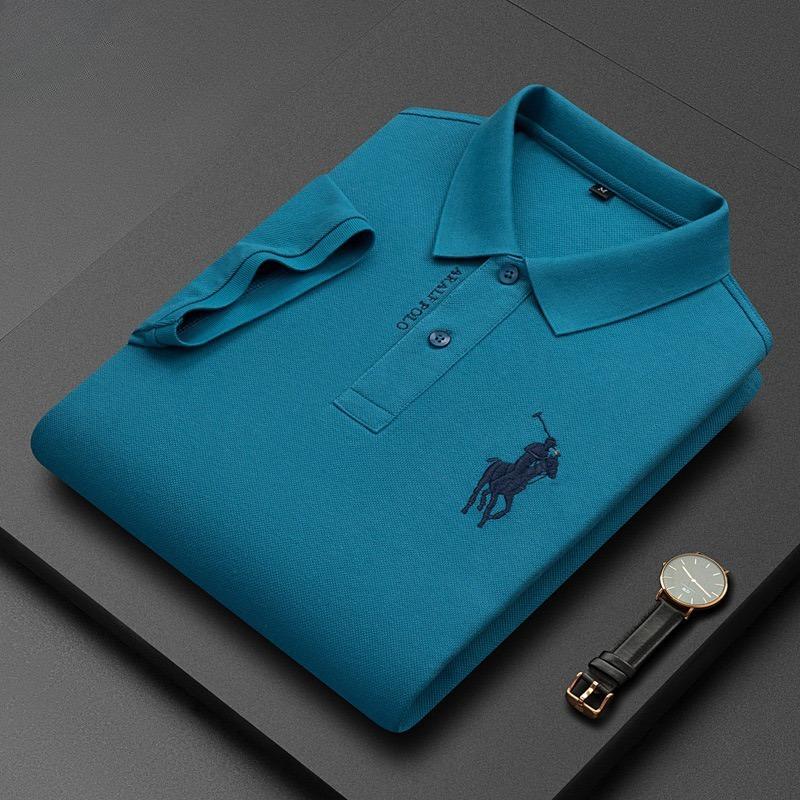Trend Hub New High-end Men's Short Sleeved T-shirt Embroidered Lapel Polo Shirt Plus Size Paul Thin Top for Men