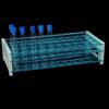 10Pcs Plastic Test Tubes Vials With Caps & Pipe Rack Holder Stand 40/50 Holes