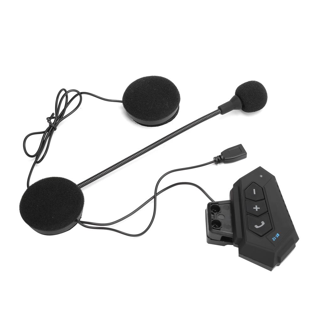 Motorcycle Helmet Bluetooth Headsets with Mic Wireless Call Noise Reduction StereoBT12