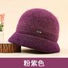 Medium mother hat Female fleece thickened rabbit fur warm wool hat Medium elderly grandmother cotton hat Knitted hat