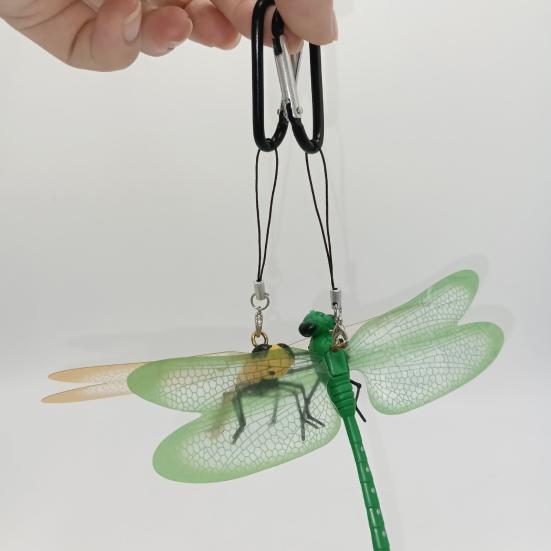 Поддельное украшение в виде стрекозы с карабином, портативное средство от комаров для кемпинга, имитация 3D