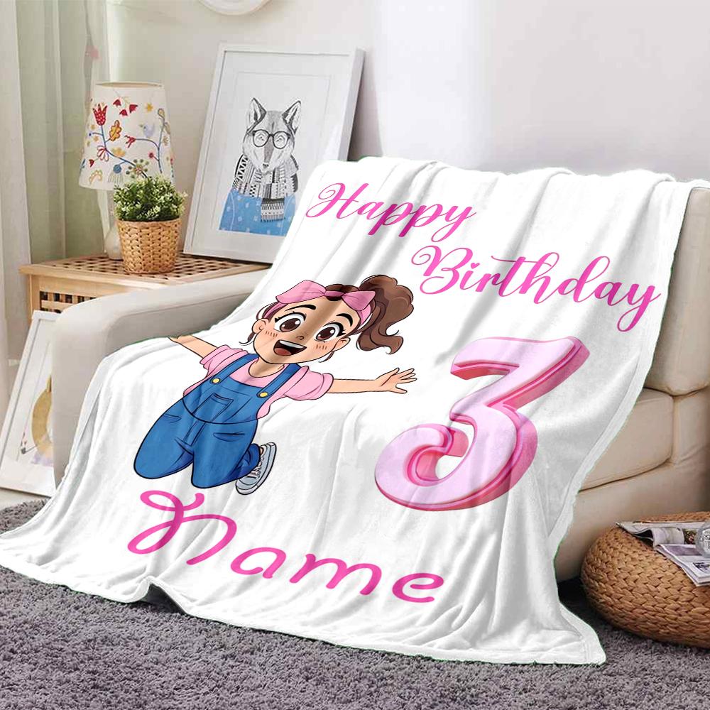 Custom Name Ms. Rachel Theme Printed Blanket - Perfect for Couch, Bed, Travel & Outdoor Use | Machine Washable, Cozy & Durable.