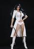 [TOYBARJAPAN] Аксессуары для фигурок масштаба 1/6 JO21X-24A Белый Сексуальный Женский Костюм из Кожзаменителя с Капюшоном в Стиле SM с Нижним Бельем и Хлыстом (Голова, Тело и