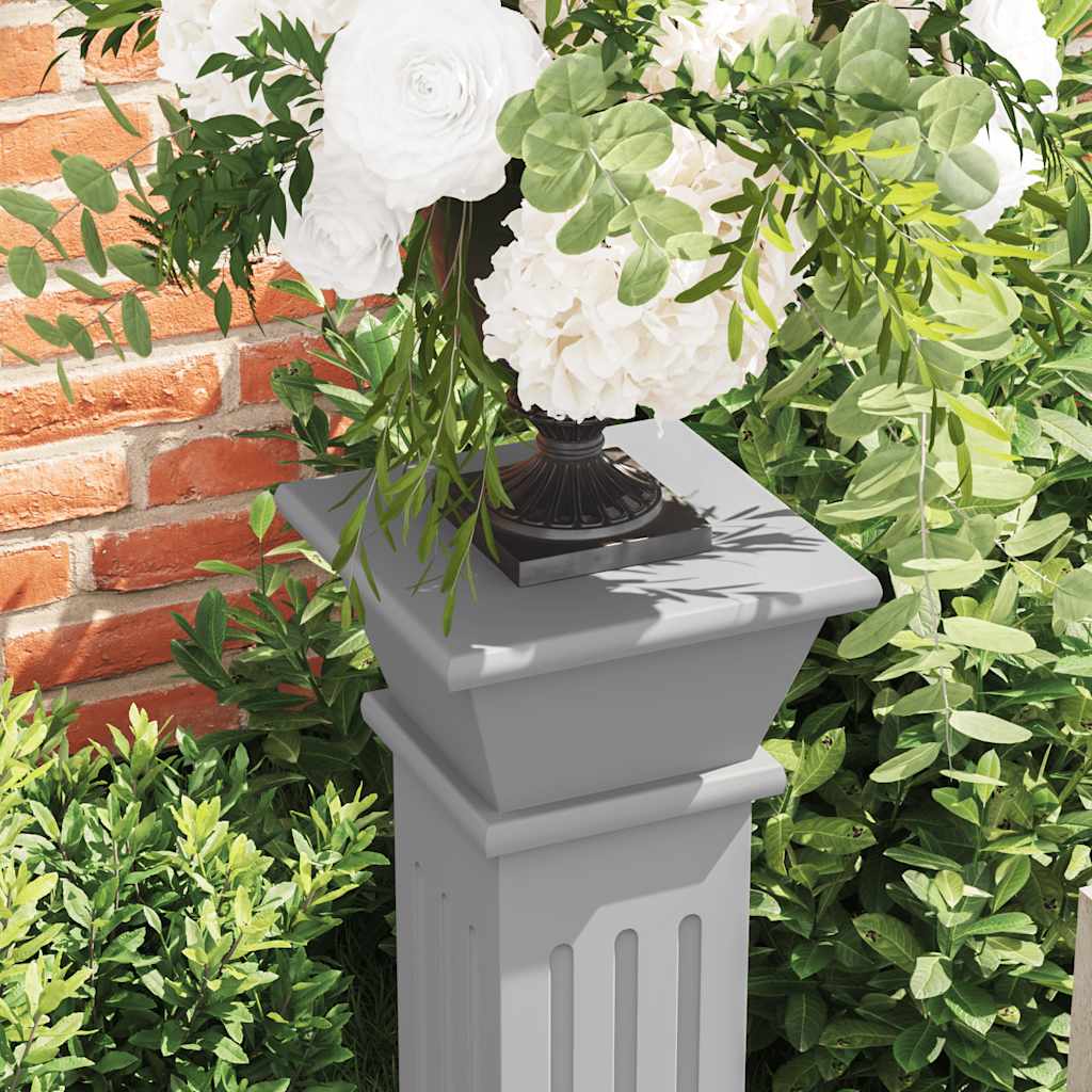 Classic Column Plant Stand Gray 17 x 17 x 66 cm MDF