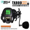 Низкопрофильная рыболовная катушка SAMOLLA с цифровым дисплеем, USB-зарядкой и сигнализацией глубины