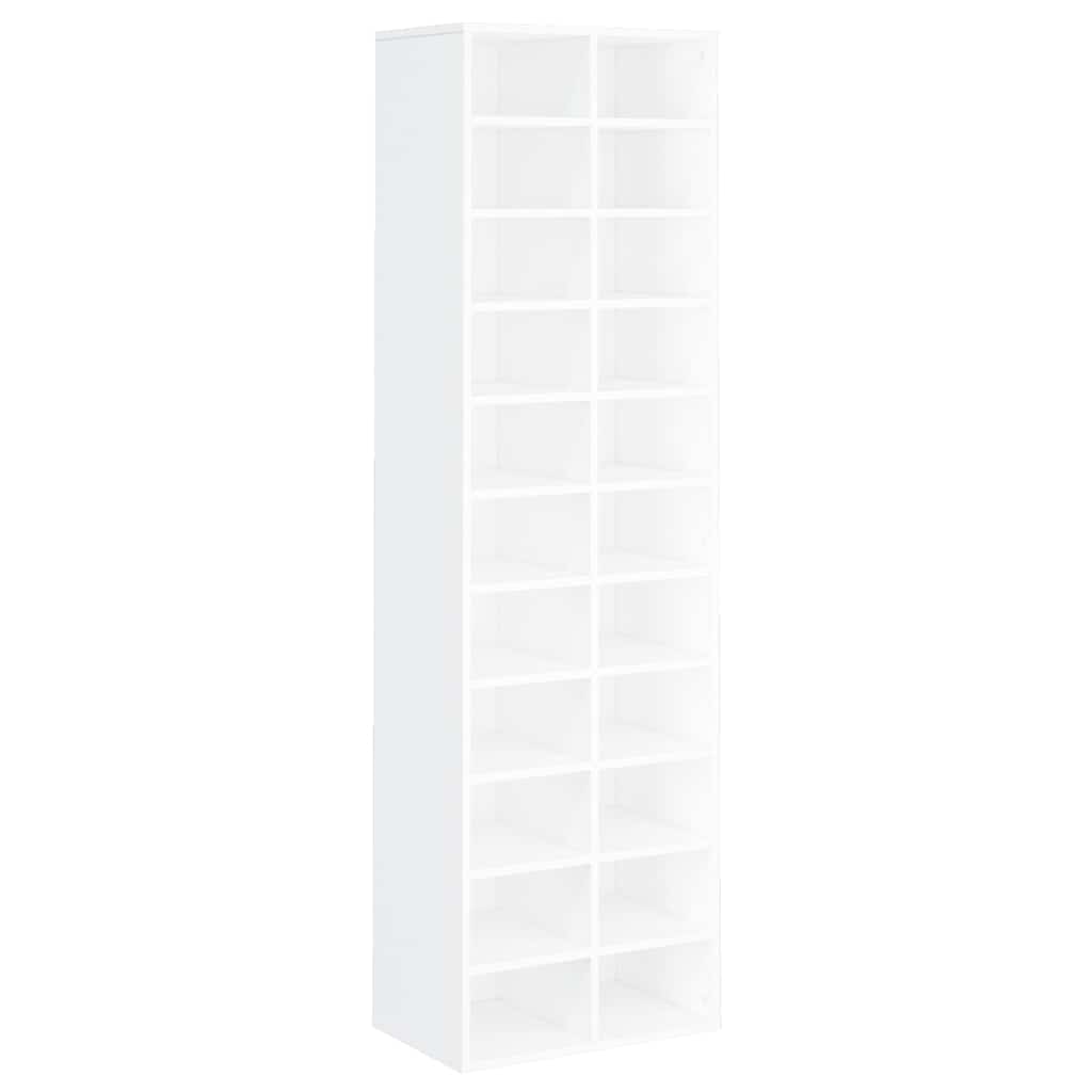 vidaXL Schuhschrank Weiß 54x34x183 cm Holzwerkstoff