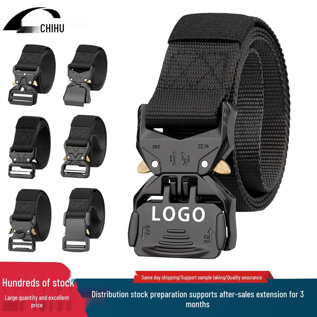 Cross-border Cobra Tactical Belt: Outdoor Military Leather Belt with Alloy Insert Buckle