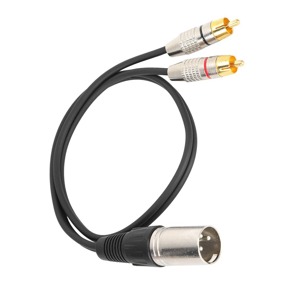 XLR Папа к 2 RCA Аудио Разветвитель Кабель RCA к XLR Адаптер Патч-кабель для Микшерного Пульта МикрофонаПапа 1м   3.3фт