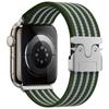 Watch Band for Apple Watch Series 10 9 8 7 SE 6 5 4 3 2 1 42mm 41mm 40mm 38mm 4-Stripe Parachute Buckle Nylon Strap