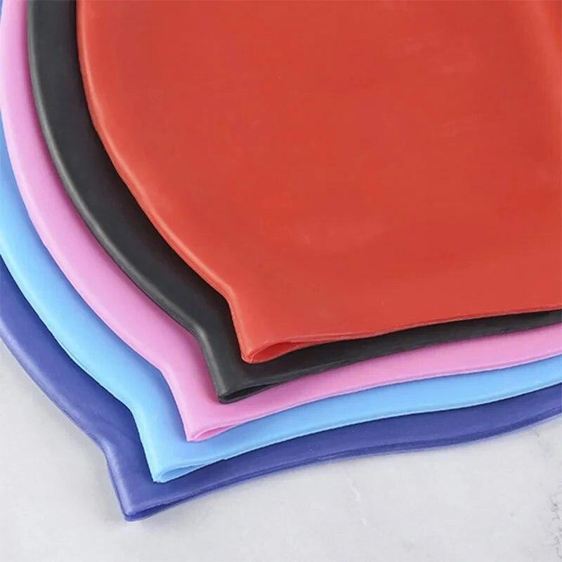 Силиконовая шапочка для плавания высокого качества без запотевания для взрослых и детей, водонепроницаемая силиконовая шапочка для плавания, водонепроницаемые беруши