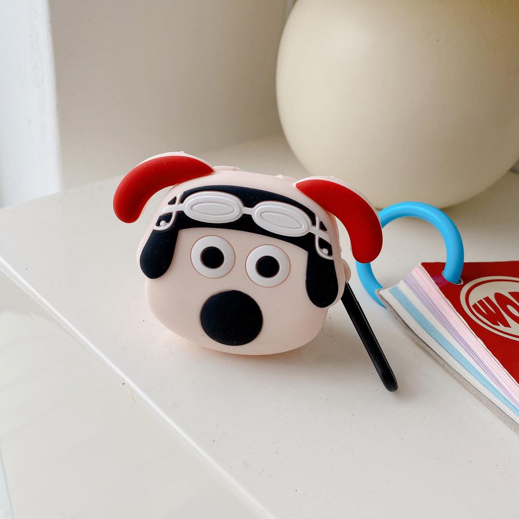 Силиконовый чехол для наушников с милыми мультяшными собаками для Samsung Galaxy Buds 2 Pro Live, чехол для Galaxy Buds2 Pro, полная защита с металлическим крючком