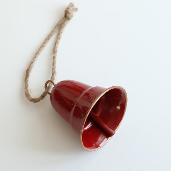 Деревенский Металлический Рождественский Колокольчик Большой Красный Зеленый Золотой Колокольчик Джингл Рождественская Елка Подвесной Декор Винтажный Ручной Работы Музыка Ветра для Елки Венка Дверного Декора