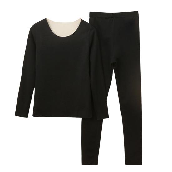 2 шт./комплект зимнее женское термобелье комплект круглый вырез бесшовный длинный рукав