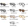 Literary Small Oval Sunglasses Punk Beach/Travel/Streetwear Glasses Flat Glasses  for Women & Men