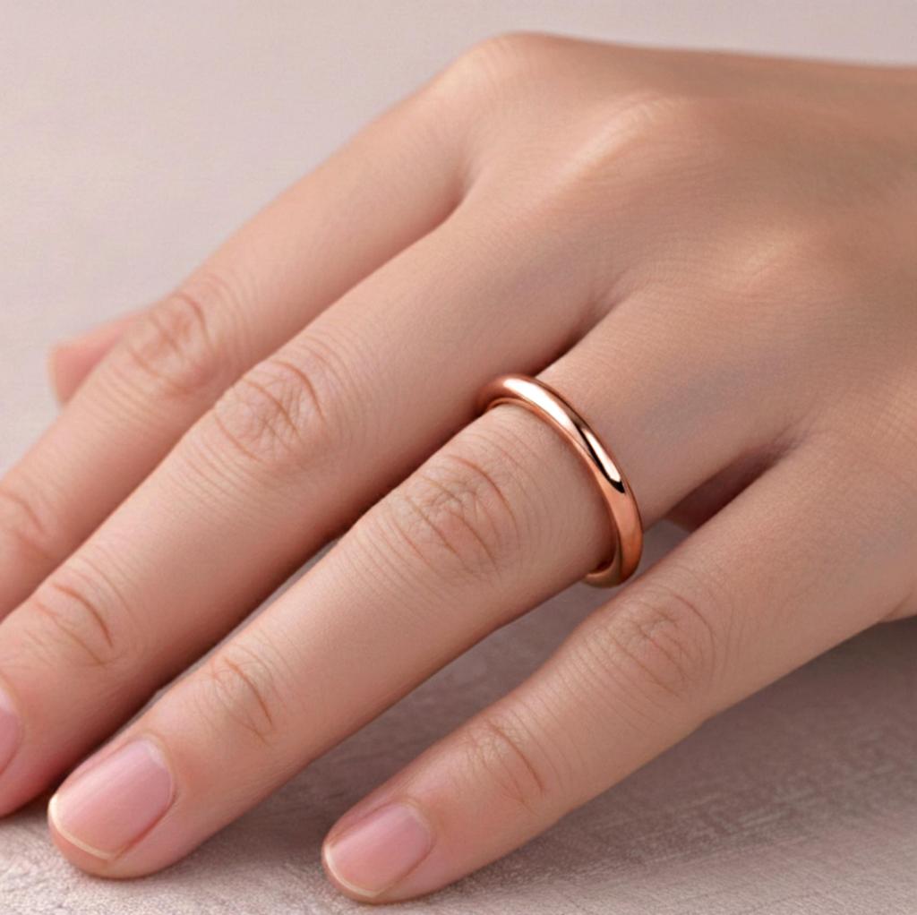 Pure Copper Open Ring, Minimalist Adjustable Copper Band, Simple Dainty Stackable Ring, Handmade Everyday Wear Jewelry