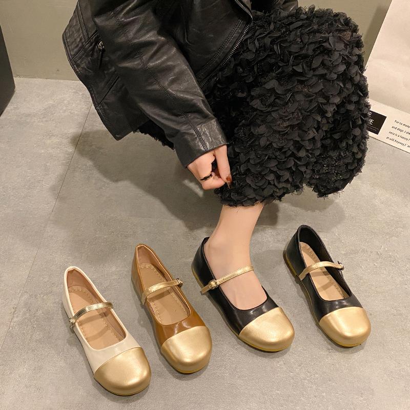 2024 Новая мода Весна Туфли Bean Туфли с мелким носком Женская обувь Женские туфли на плоской подошве