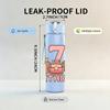 1PC Number Seven Birthday Dragon Baby 750ml Color Plastic Sports Water Bottle Leakproof Flip Straw Lid Suitable for Sports Office Home Use