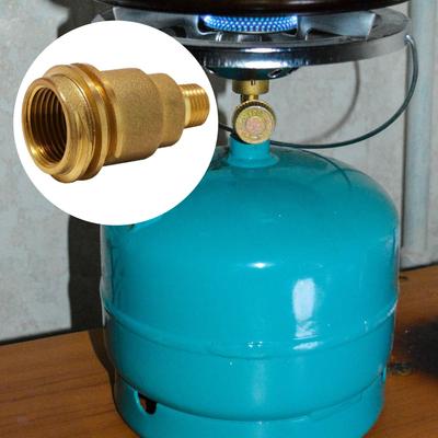 Адаптер для газовых баллонов из латуни 1/4 дюйма Наружная резьба Газовый соединительный адаптер Соединитель для газового баллона Регулятор