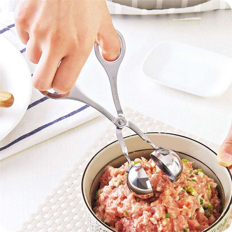 Щипцы для мясных шариков из нержавеющей стали, кухонный инструмент для приготовления фрикаделек