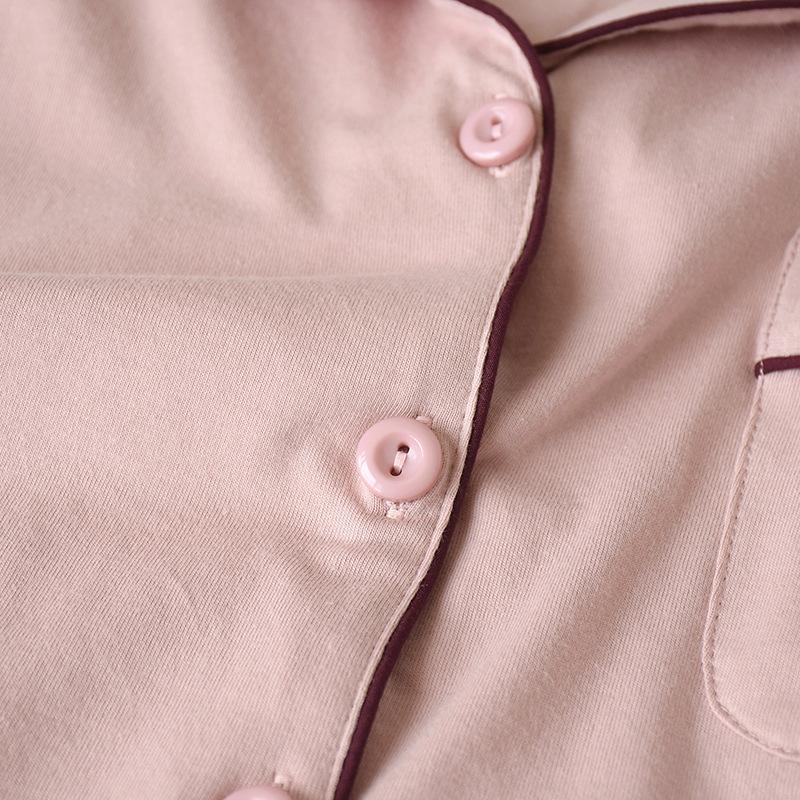 Summer 2025 New Cotton Couple Pajamas Suit Female Short-sleeved Shorts Pajamas Thin Home Service Suit Pyjamas Women Pink