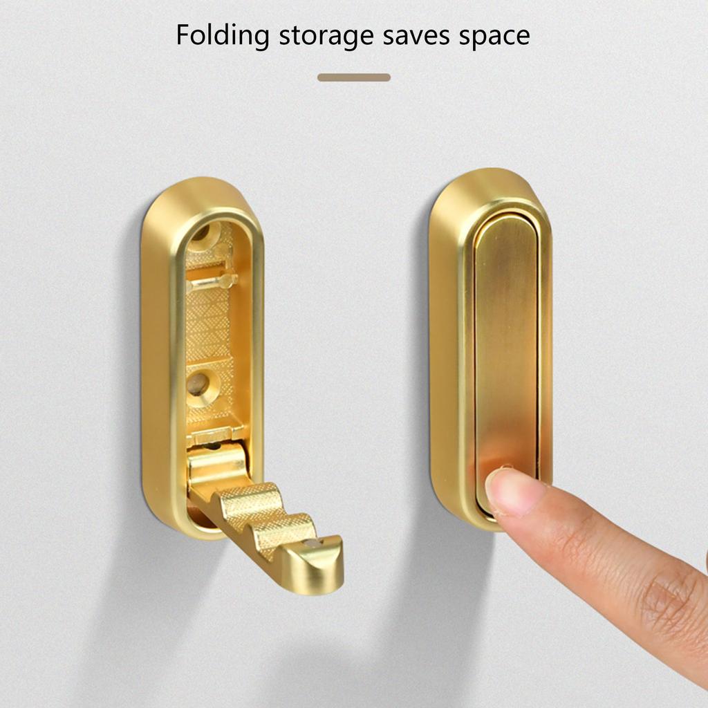 Упаковка из 2 складных крючков для полотенец, шляп, рюкзаков, прочная настенная вешалка для одежды, принадлежности для ванной комнаты