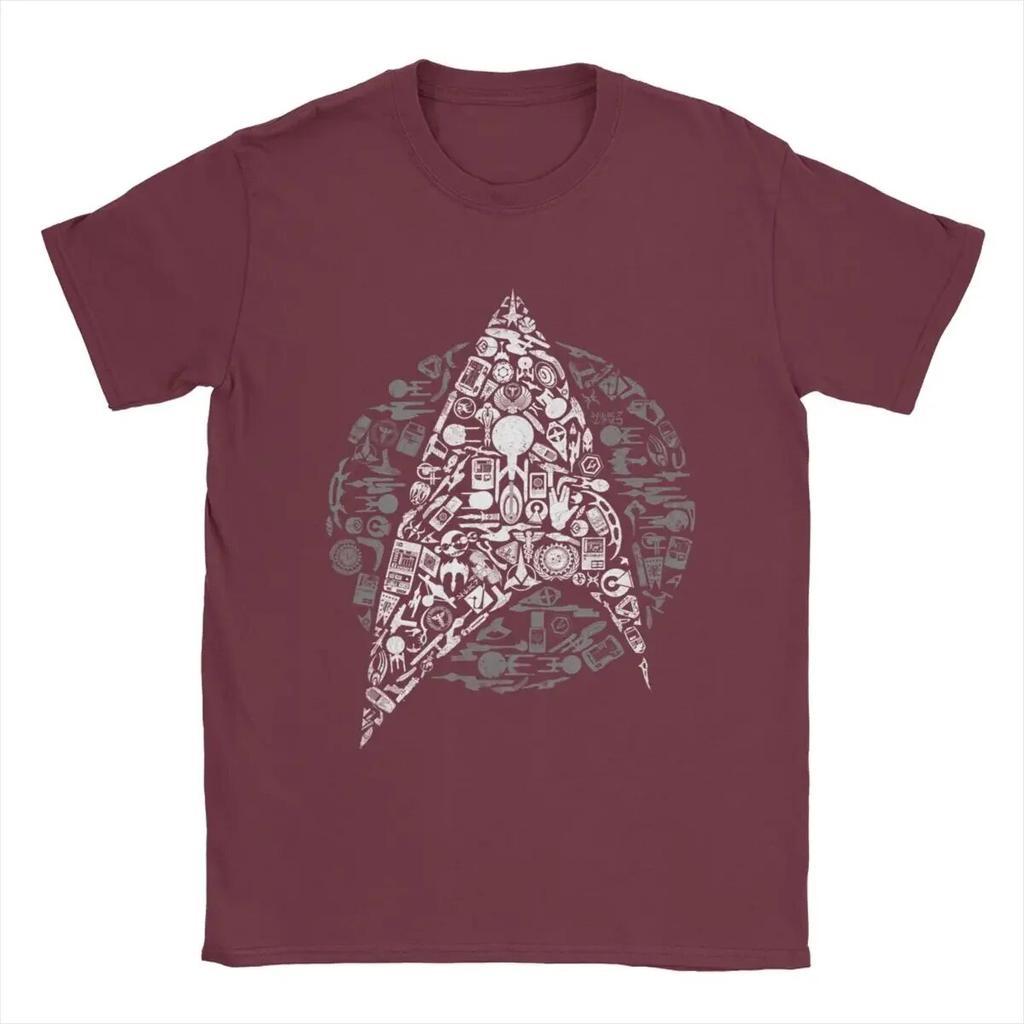 Футболки унисекс Stars Treks Icons, хлопковая одежда, юмористические футболки с короткими рукавами и круглым вырезом, идея подарка, футболка