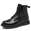 Новые мужские ботинки для пар в британском стиле большого размера 47, повседневные ботинки с круглым носком, модные мотоциклетные ботинки, осенняя обувь D441