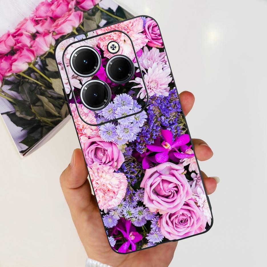 Чехол для Infinix Hot 40 Pro X6837 Милый Модный Чехол Мягкий Силиконовый Чехол для Телефона Для Infinix Hot 40i Hot40 Pro Hot40i Чехлы Бампер