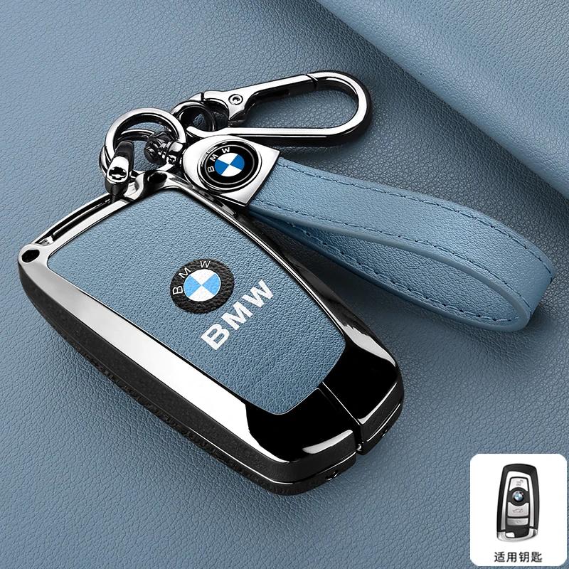LJFJN1 Car Sticker Leather For BMW 1 3 5 7 Series X1 X3 X4 X5 F10 F15 F16 F20 F30 F18 F25 M3 M4 E34 Car Smart Remote Key Case Cover Pro
