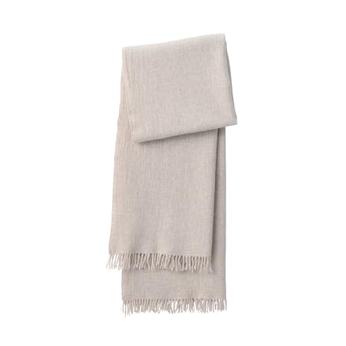 MUJI Plump Wool Large Stole (Thin) Unisex Adult DDC10A5A Light Beige 60 x 200cm