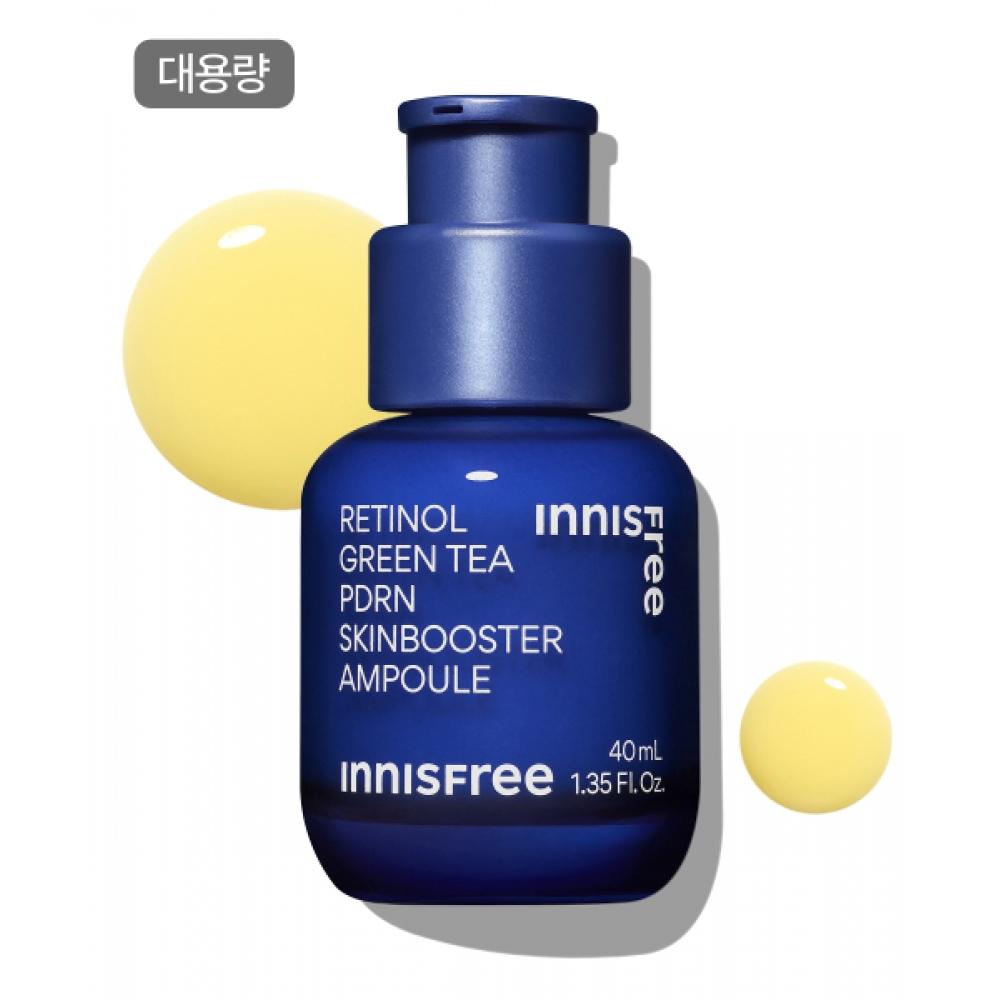 Innisfree Большая ампула-бустер для кожи с ретинолом, зеленым чаем и PDRN 40 мл + 10 мл x 2