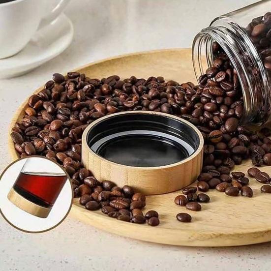 Yousheng 4Pcs/Set Overnight Oats Jars Glass Airtight Jars with Lids Leakproof Meal Prep Containers Reusable Sealed Food Storage Jars for Breakfast