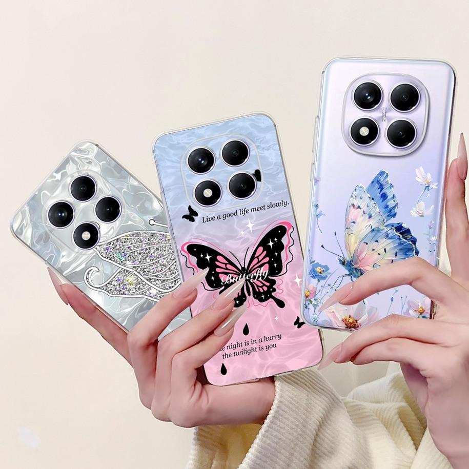 Чехол для Xiaomi Redmi Note 14 Pro Plus Новый Популярный Цветочный Мраморный Мягкий Силиконовый Чехол для Xiaomi Redmi Note 14 Pro Global Capinha