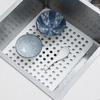 Anti-blocking Sink Drain Mat Hollow Dish Drying Mat Multifunctional Sink Protectors  Tableware
