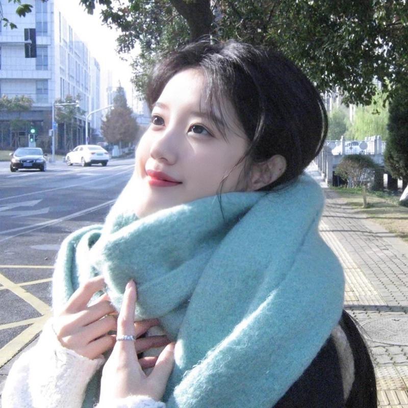 Scarf Korean atmosphere thickened scarf shawl women's warm scarf couple scarf winter versatile plaid scarf