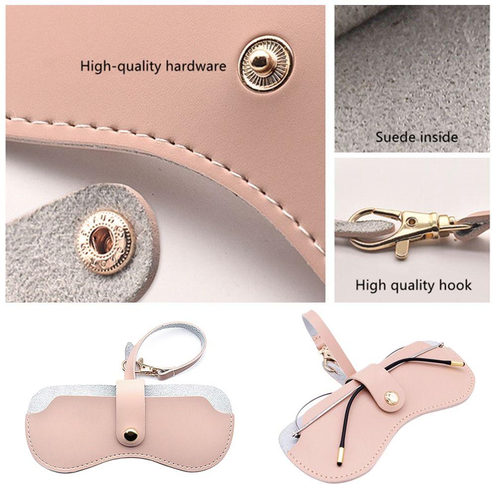 Travel Handmade Hanging Wrist PU Leather Glasses Storage Box Sunglasses Case Glasses Bag